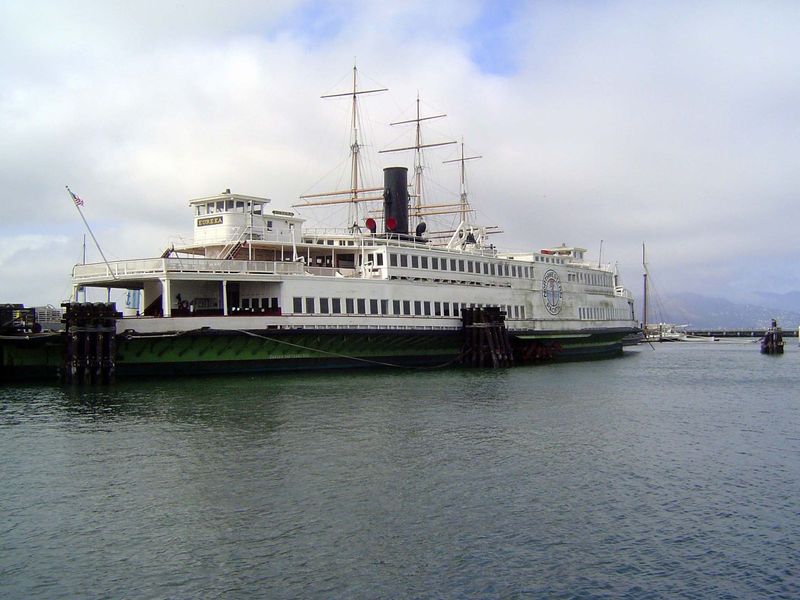 Most of the ferries are gone, but here's one of the survivors, the Eureka, originally used to take railroad cars to Marin County and the lin