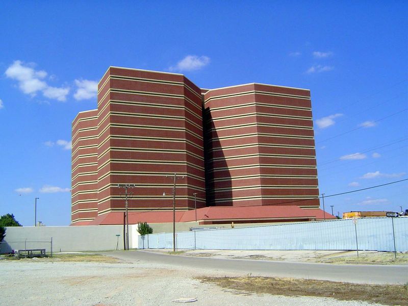 Just shy of the grain elevators: the county's photogenic jail.