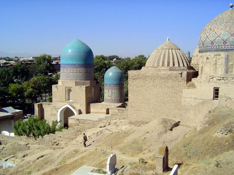 Qazi-Zade Rumi was the tutor of Tamerlane's grandson Ulug Beg, but the tomb actually holds the body of a woman, perhaps one of Ulug Beg's wi