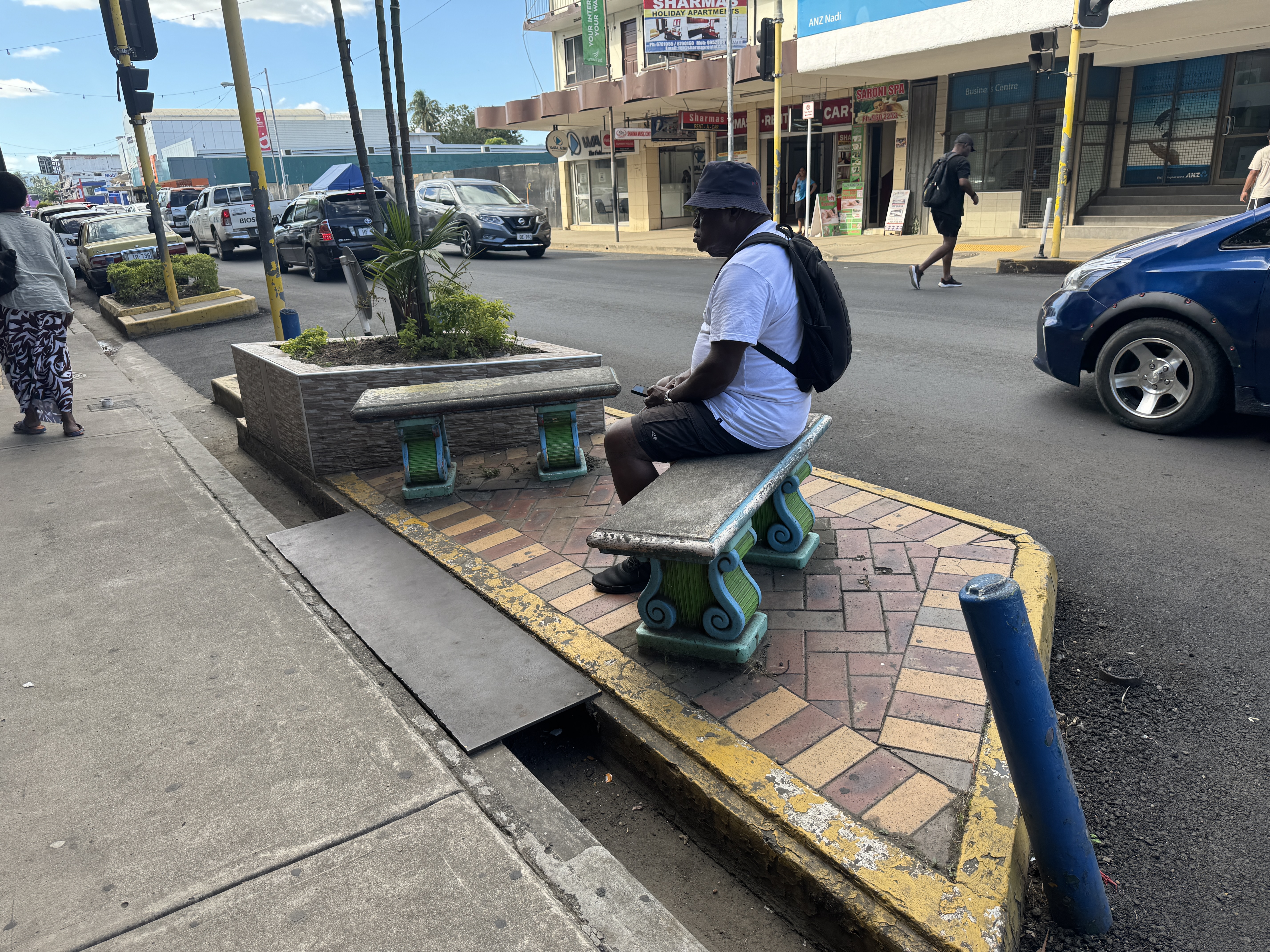 Give 'em credit for installing benches.