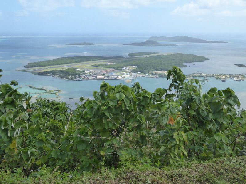 We're back where we started, overlooking Dekehtik Island, now the site of Pohnpei's container port as well as its airport.

Until 1962, only