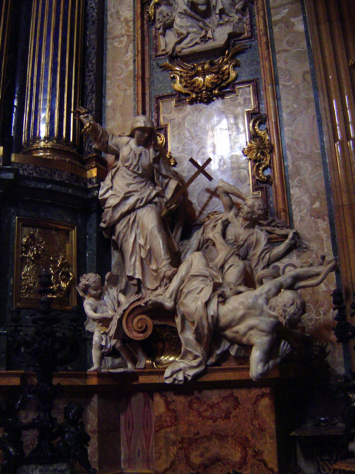 On the right, "The Triumph of Religion over Heresy."