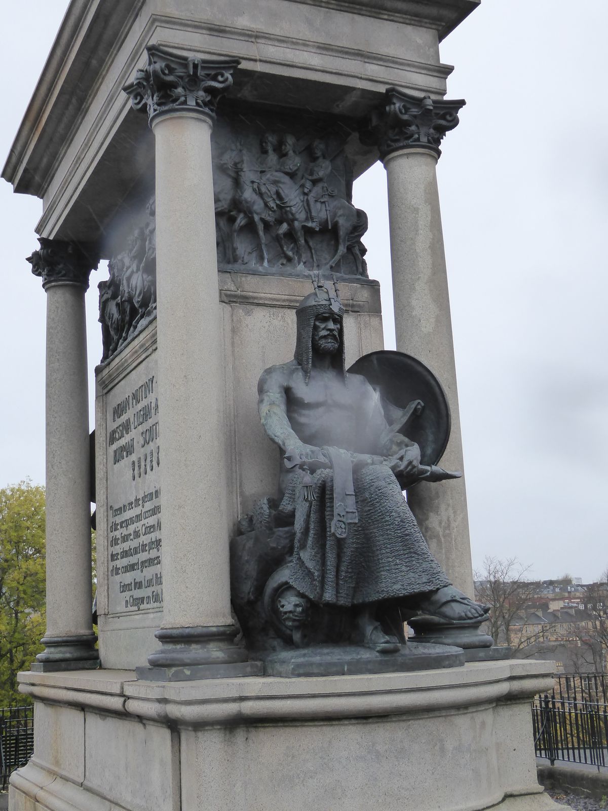 The figure at the other end represents War.