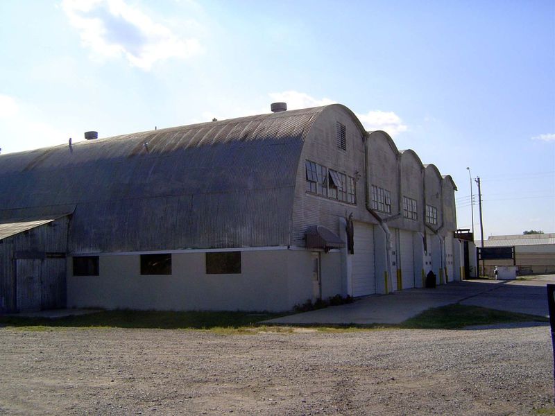 Close-up of the old barns.