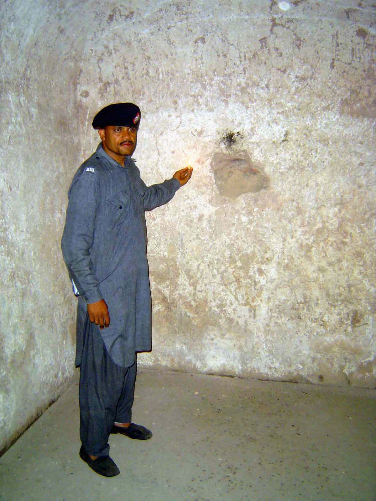 The guard insists that secret tunnels lead from here all the way to Delhi. "Do you really believe that?" "Yes."