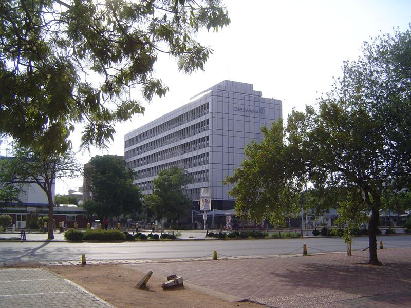 Here are the administrative offices of Debswana, the partnership between DeBeers and the government.