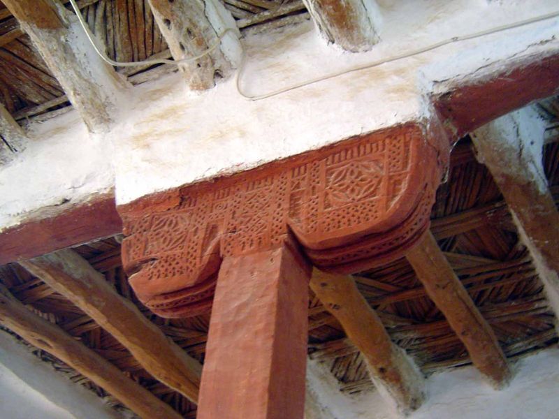 A carved capital.
