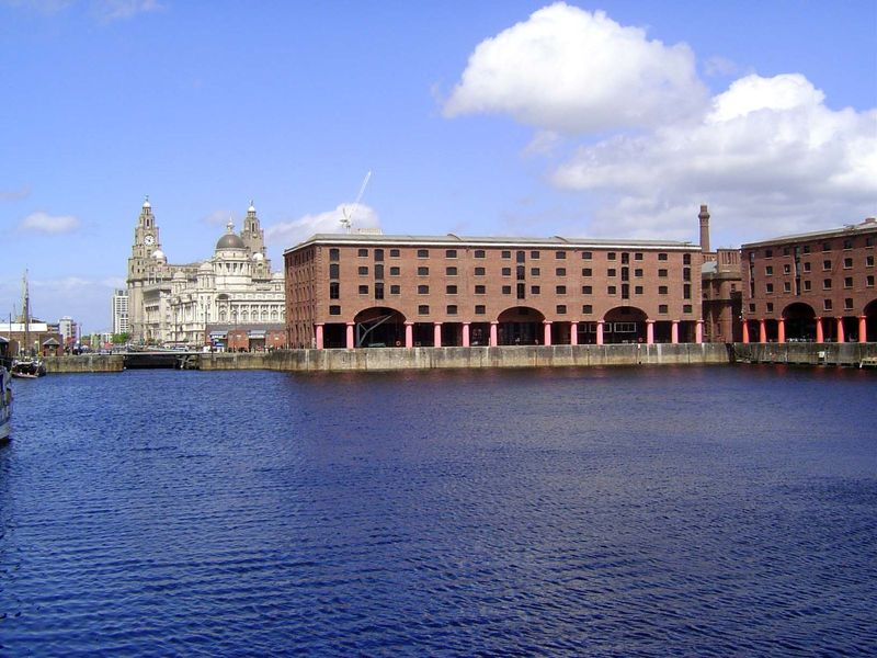We're back at the Albert Dock and looking toward the Pier Head, strictly George's Pier Head. The name derives from George's Dock, which open