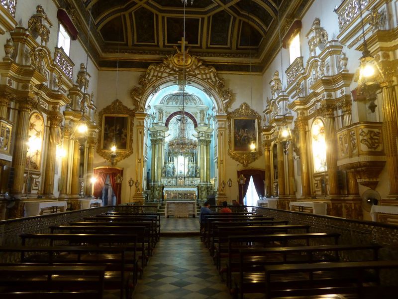 Adjoining the church is another church, this one built by the secular or so-called Third Order of Franciscans. It's not as golden as the chu