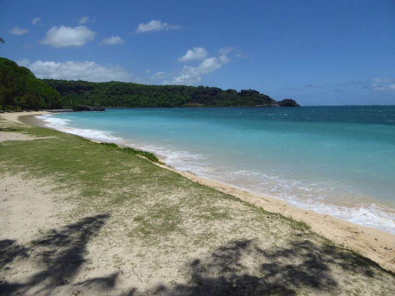 But that's not why we're here. We're looking for places to loll. See how calm the water is? You can just make out the protective coral reef 