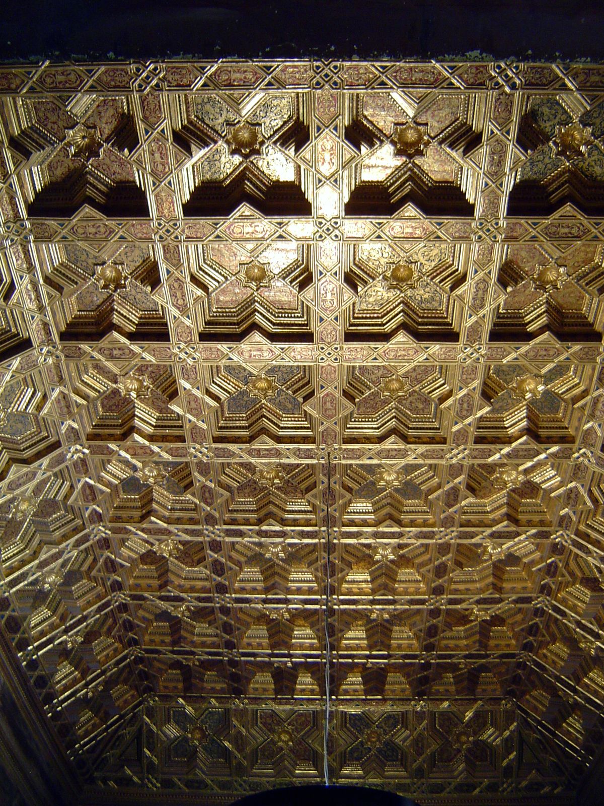 The coffered ceiling of the Chapter House.