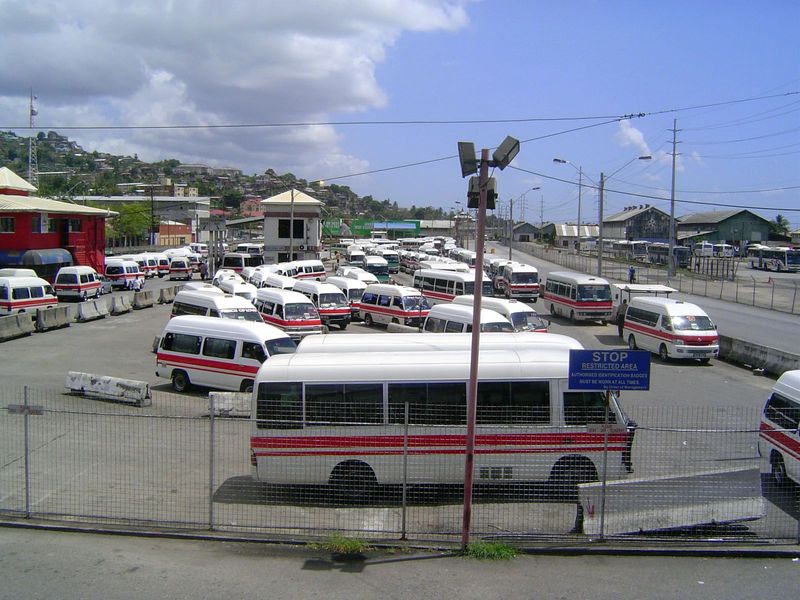 The tracks leading to the station have been removed, and the wedge-shaped patch of ground is now a parking lot for buses.