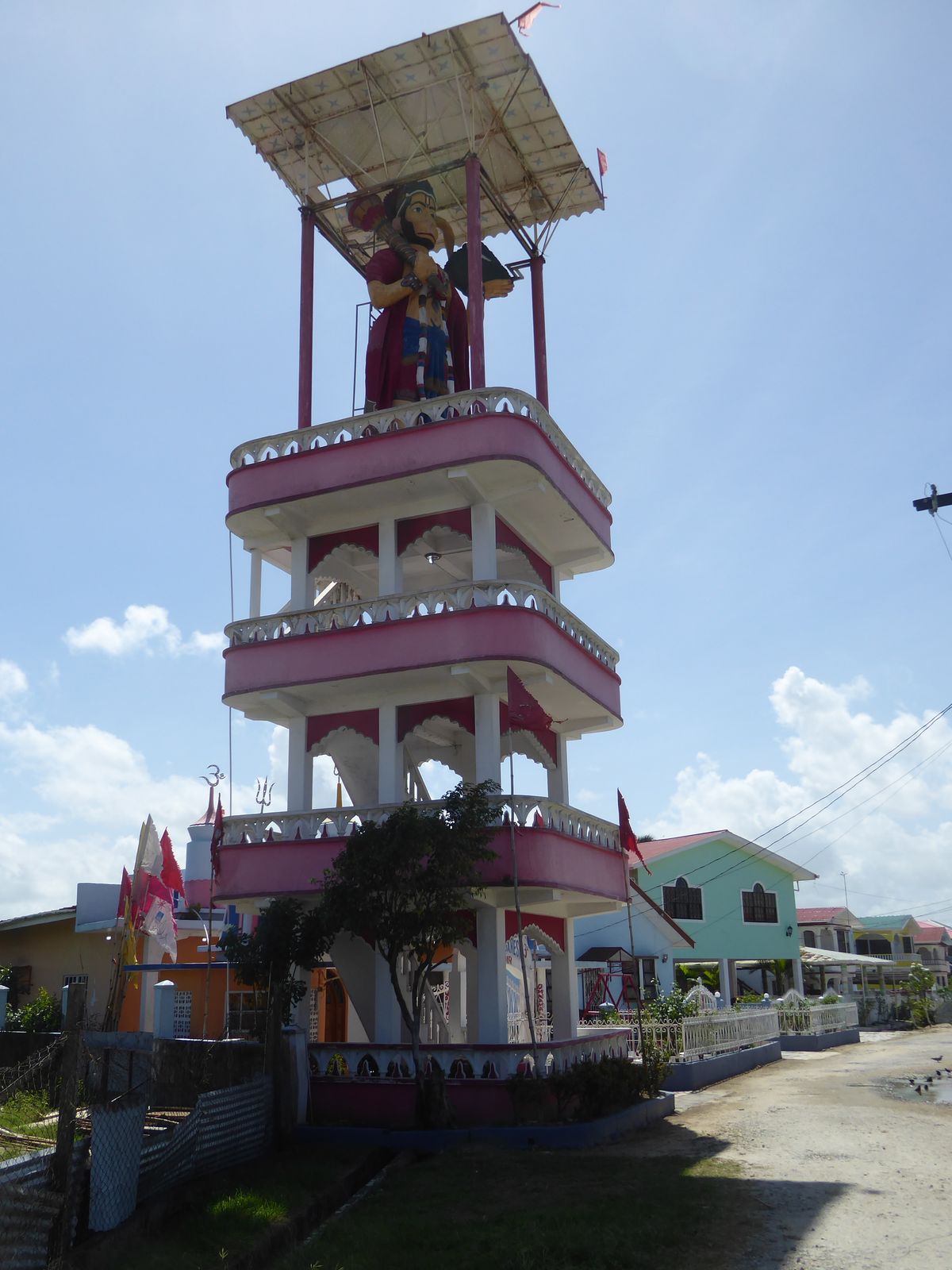 This unusual monument to Hanuman is close to proof positive that the villagers are Hindus, not Muslims.