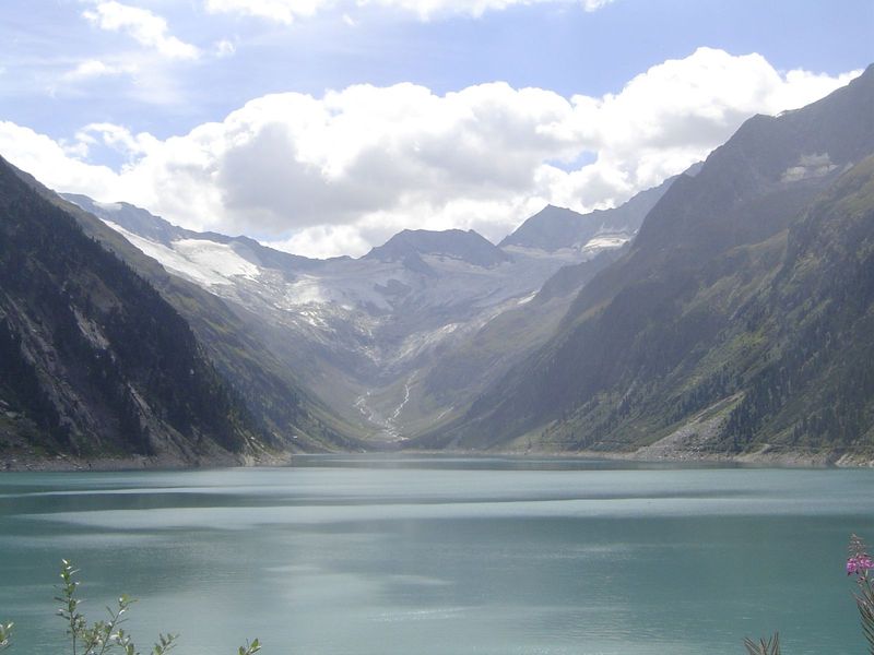 The Schlegeis Reservoir looks peaceful enough, but on a summer day you'd best count on sharing the scenery with a thousand people, most of t