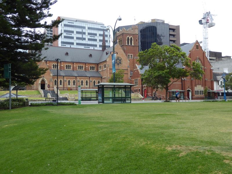 Across the street: St. George's Cathedral.