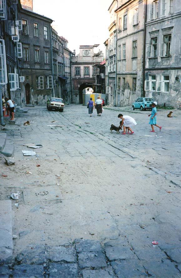 Central Lublin makes a dismal contrast with Cracow's Market Square and Warsaw's Old Town.