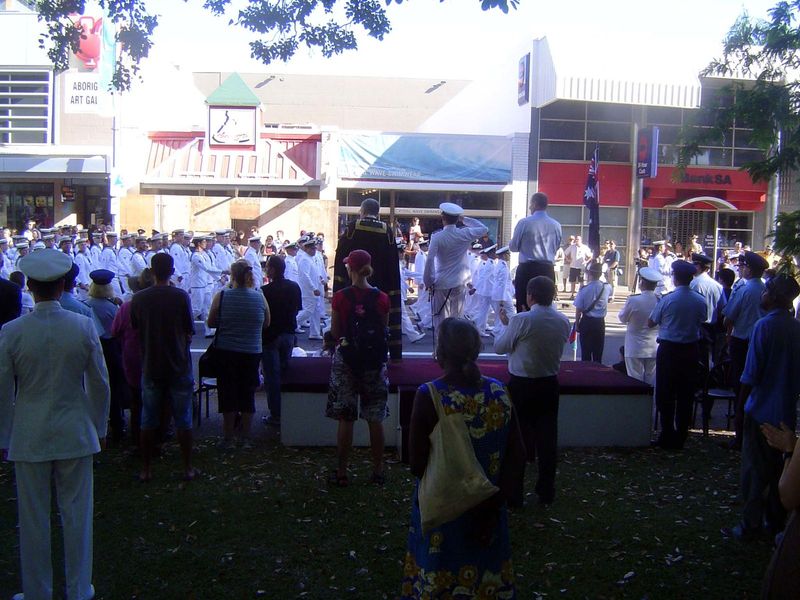 The military still has a strong presence in the city, too. Here, the Anzac Day parade, 2009.