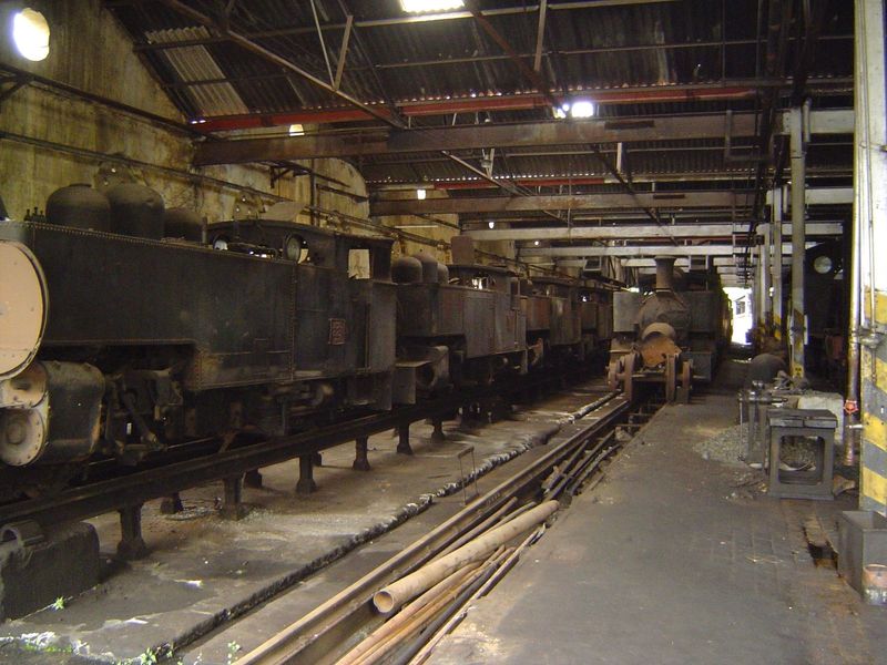 Abandoned engines once used on the narrow-gauge Kelani Valley line, which opened in 1902.