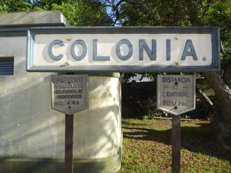 Colonia is the point where most traffic historically crossed by ferry between Uruguay and Argentina. Hence this railway, now abandoned, larg