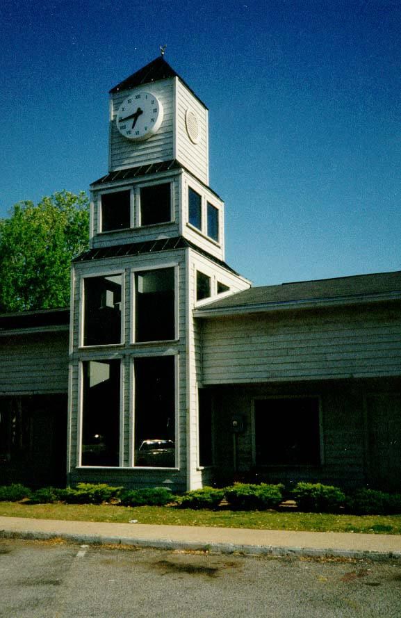 Another apartment complex, here with a laundry room topped up with a clock tower. Must be so tenants don't leave their clothes in the drier.
