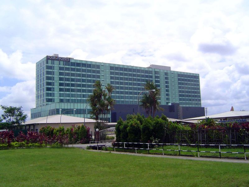 We've jumped to the south of Kuching and to the first big building seen when driving north from the airport to the city.