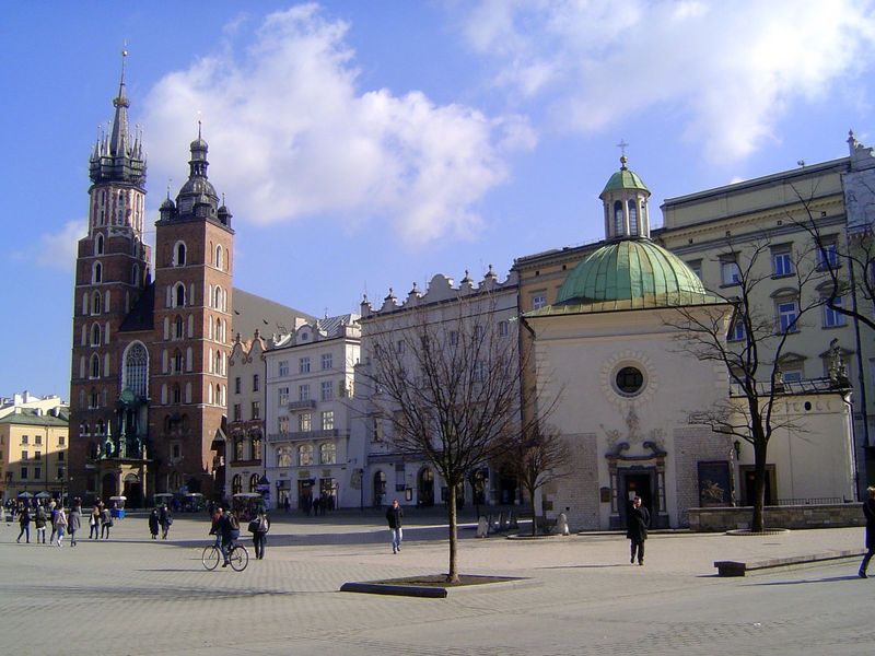 The east side of the square is dominated by the huge Church of St. Mary's and the tiny one of St. Adalbert. Sorry: it's time for more church