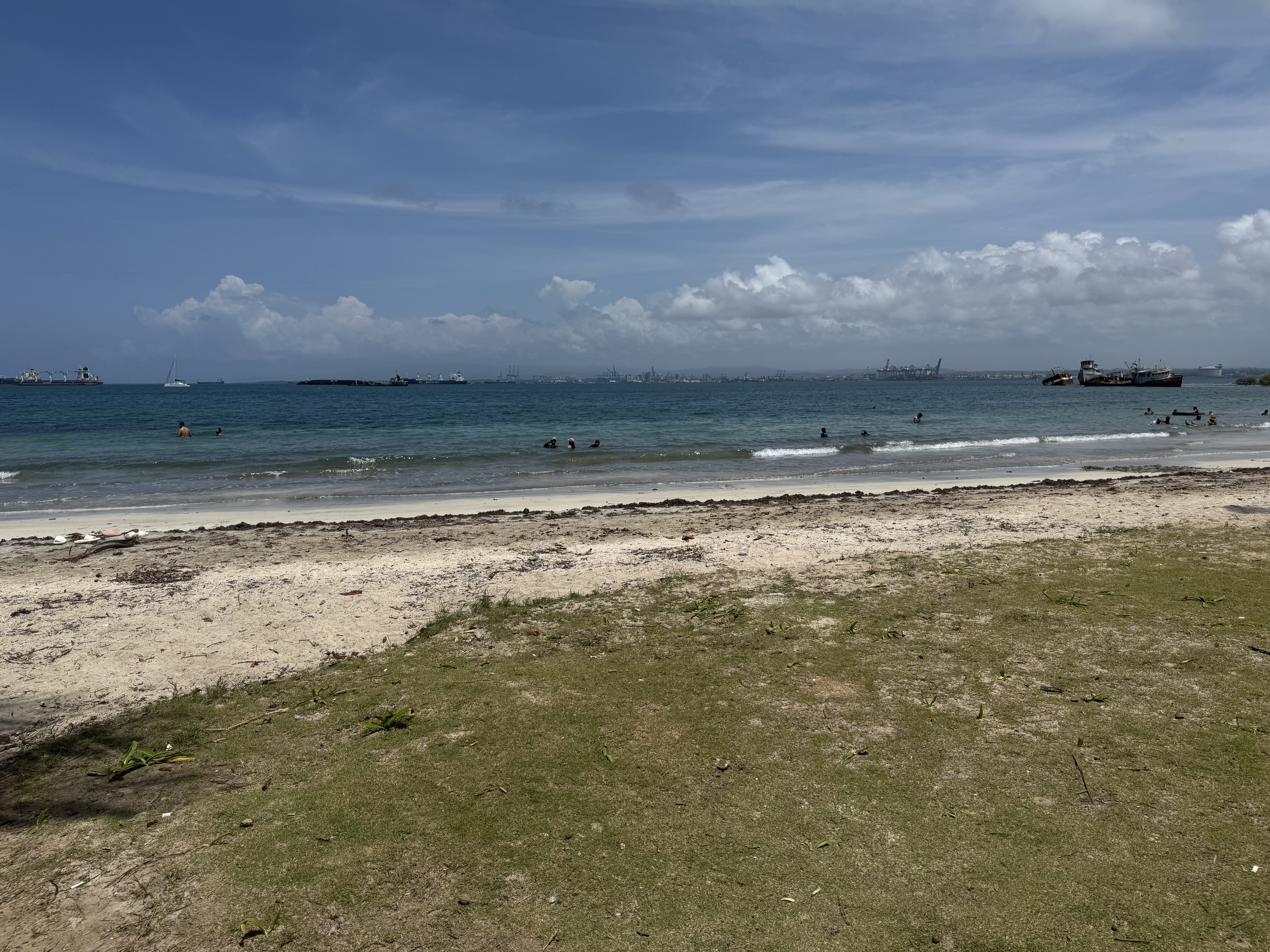 On the other hand, it's only a one-minute walk from these houses to an ocean beach protected by long breakwaters built for the Canal.  The s