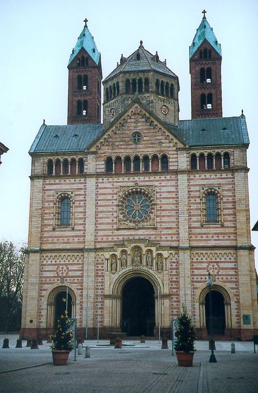 With the fire of 1689, the Prince-Bishop of Speyer lost his palace and decided to rebuild 15 miles away at Bruchsal. The palace there is a B