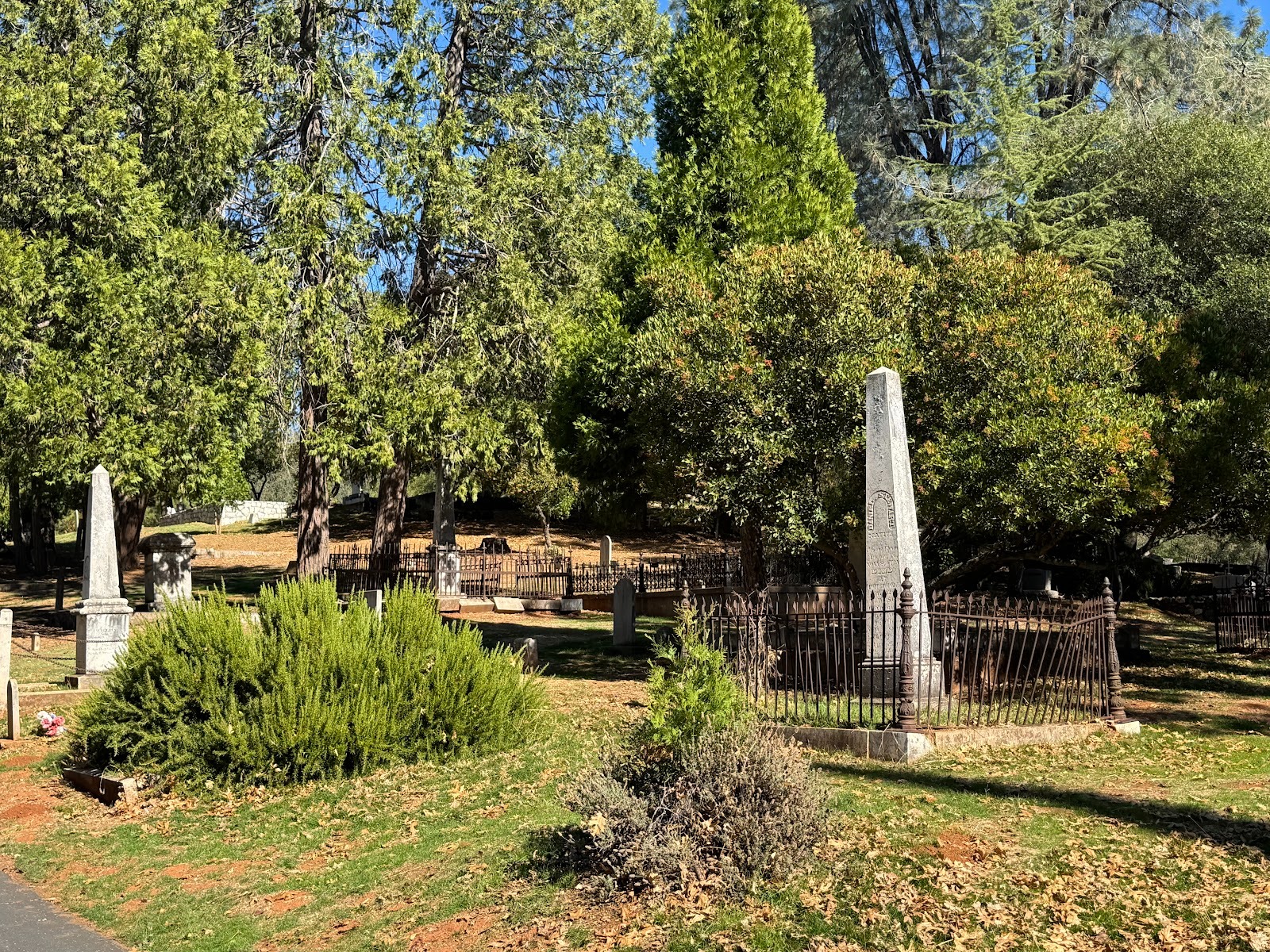 Next to the school is the Columbia Cemetery.