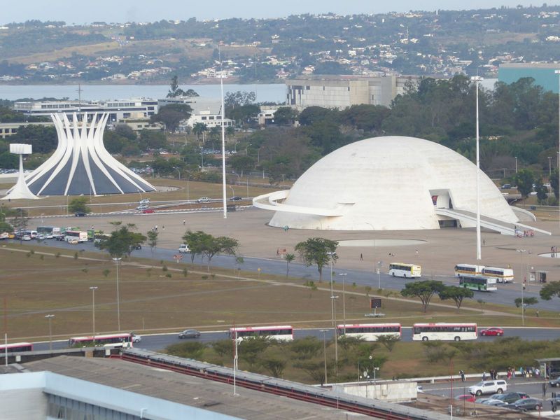 Niemeyer designed the Cathedral of Brasilia with its own crown of thorns. Critic Ouroussoff doesn't care for it but he really goes after its