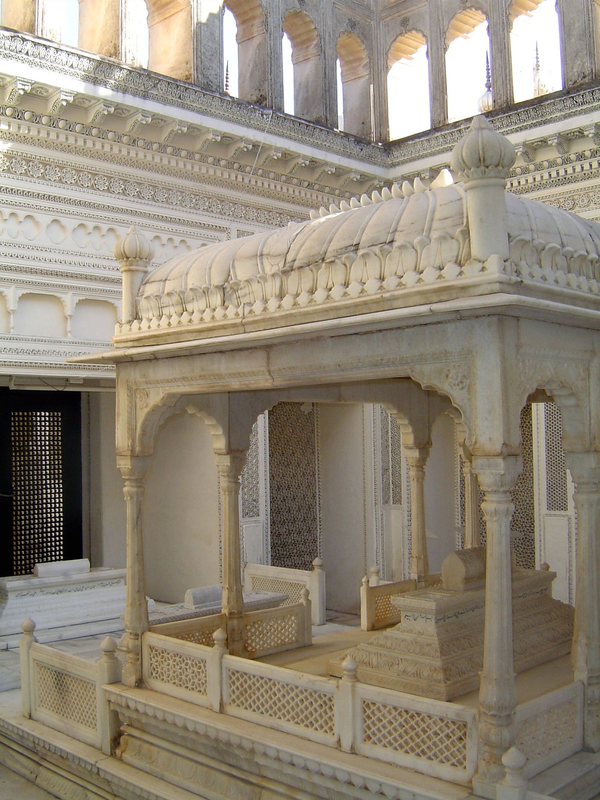 The tomb in its setting.