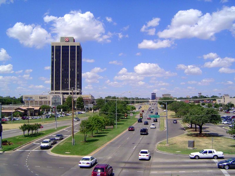 Jobs and shopping centers moved out to be near developments like Quail Creek. On the left: 50 Penn Place, built in 1974 and sold in 2004 for