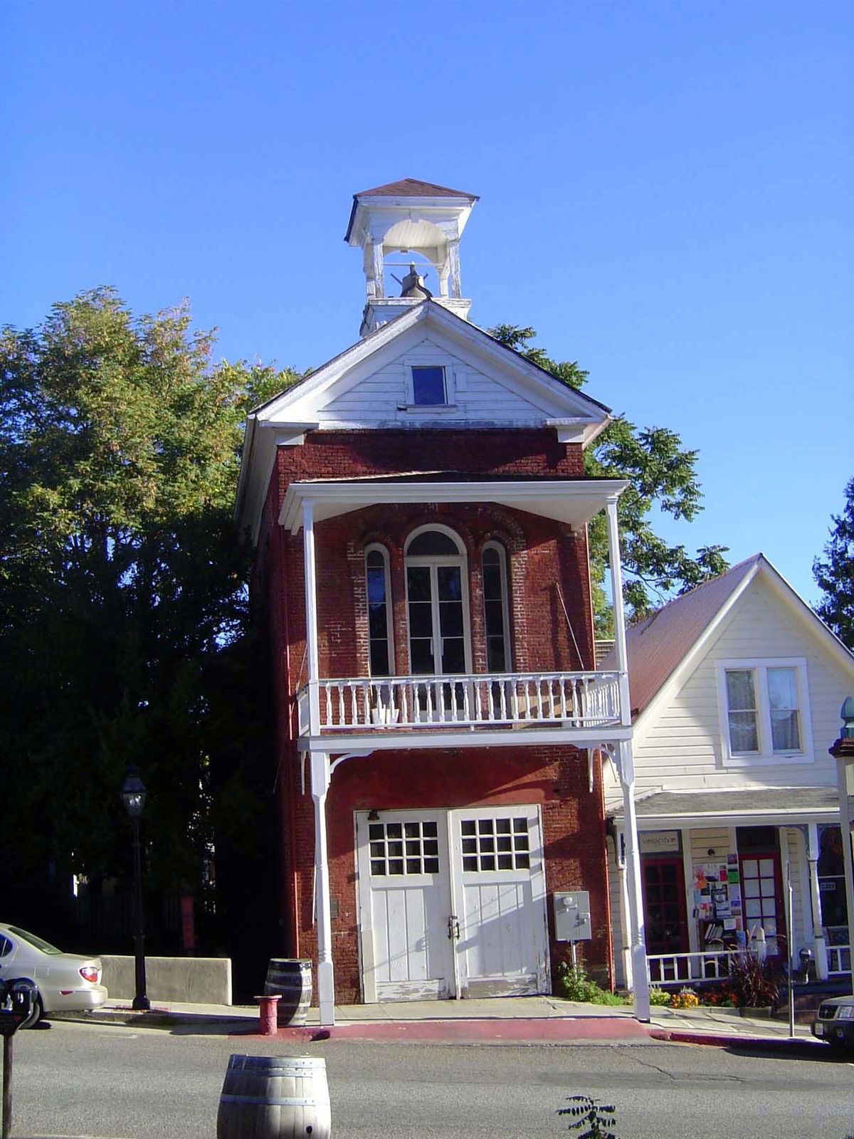 Nevada City also had two firehouses. Here's one of them: Pennsylvania Engine Co. No 2, from 1861.