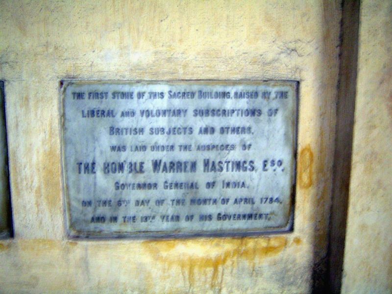 Set into the church.