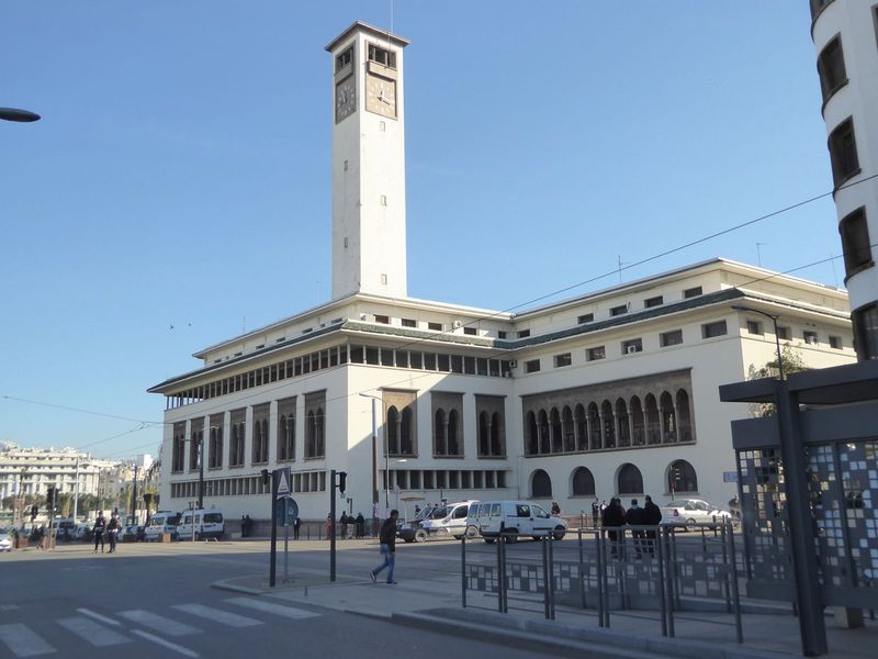 The city hall now the Wilaya or governorate came last. Sketched in 1917 by Prost, the final design was by Marius Boyer, who won a competitio