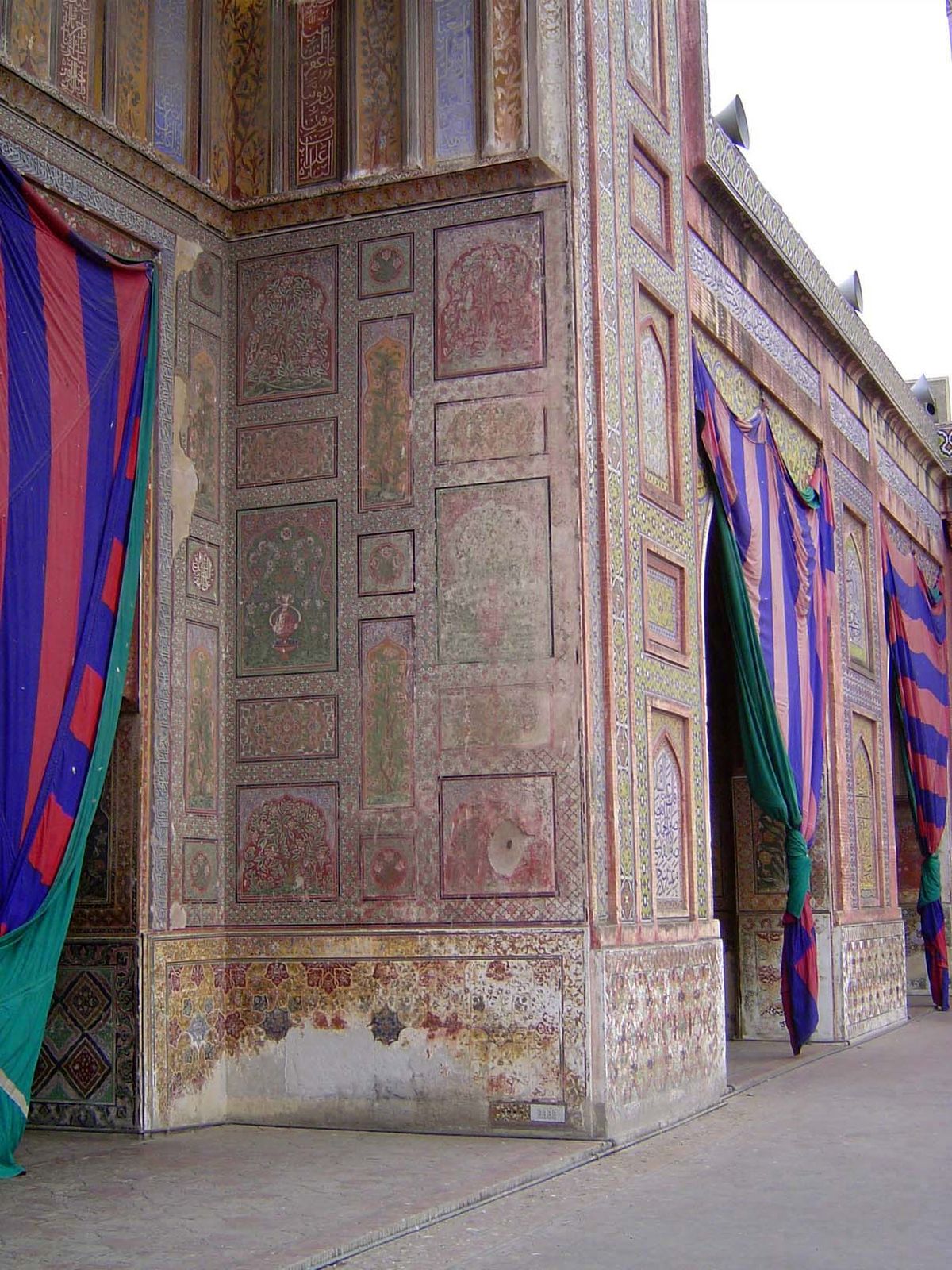 The interior surfaces are painted and often in poor shape.