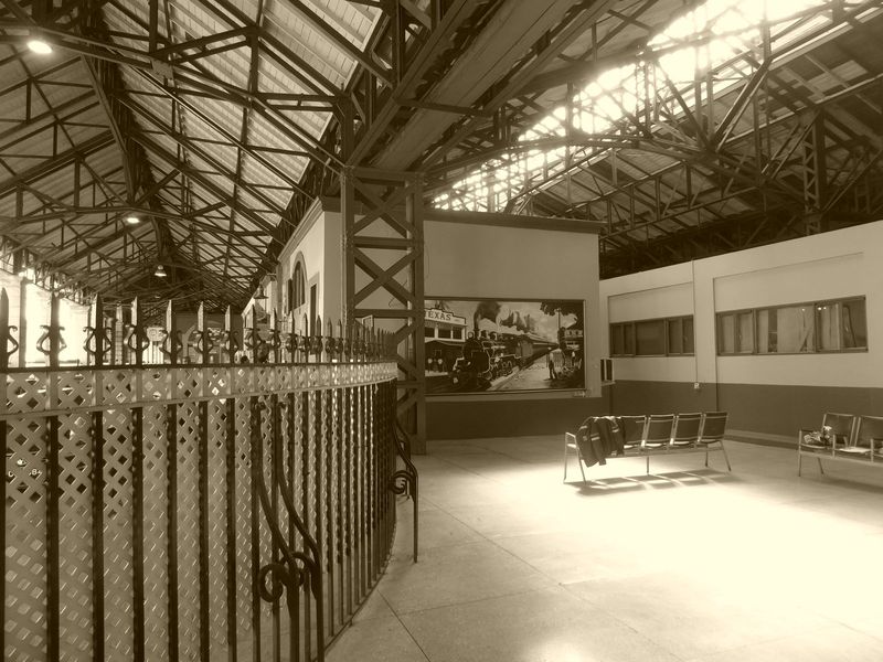Interior of the train shed.