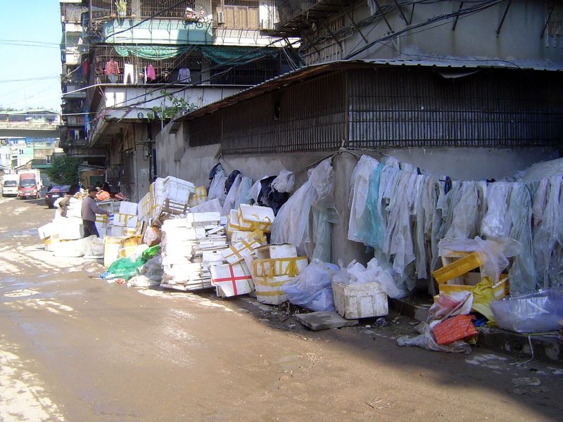 What do you make of it? Waste materials en route to recycling?