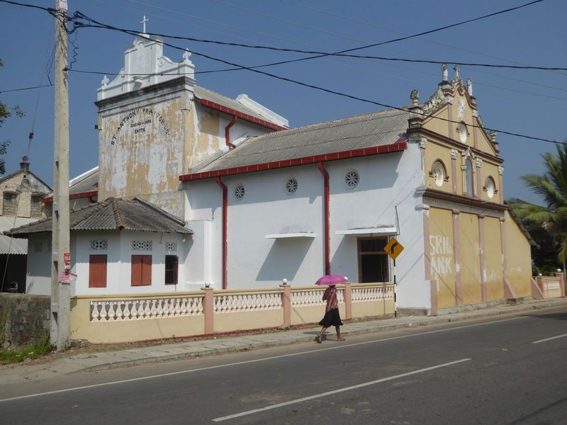 A five-minute walk away, there's another Catholic church, this one still under repair early in 2020.
