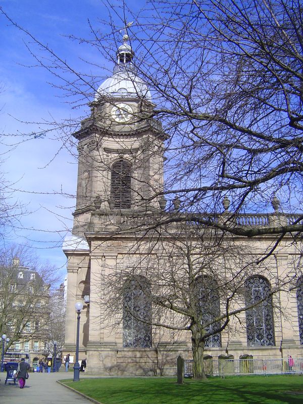 You have to love architect-speak: the church has a "tremendous bell-stage with four deeply concave sides running to paired Corinthian piers 