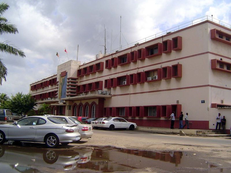 Can't resist the old airport office building. We're not here for the building itself but for the map over the entrance.