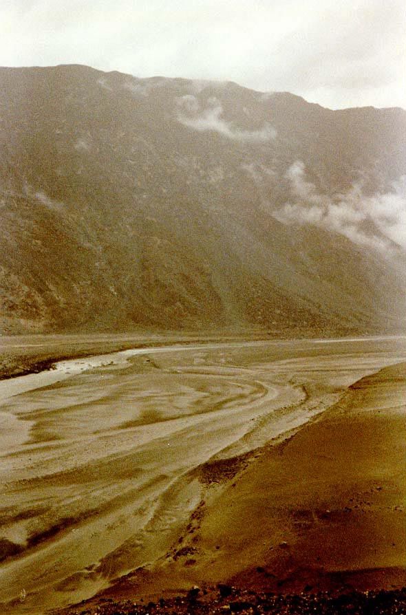 Much of the route south of Gilgit passes through very dry country.