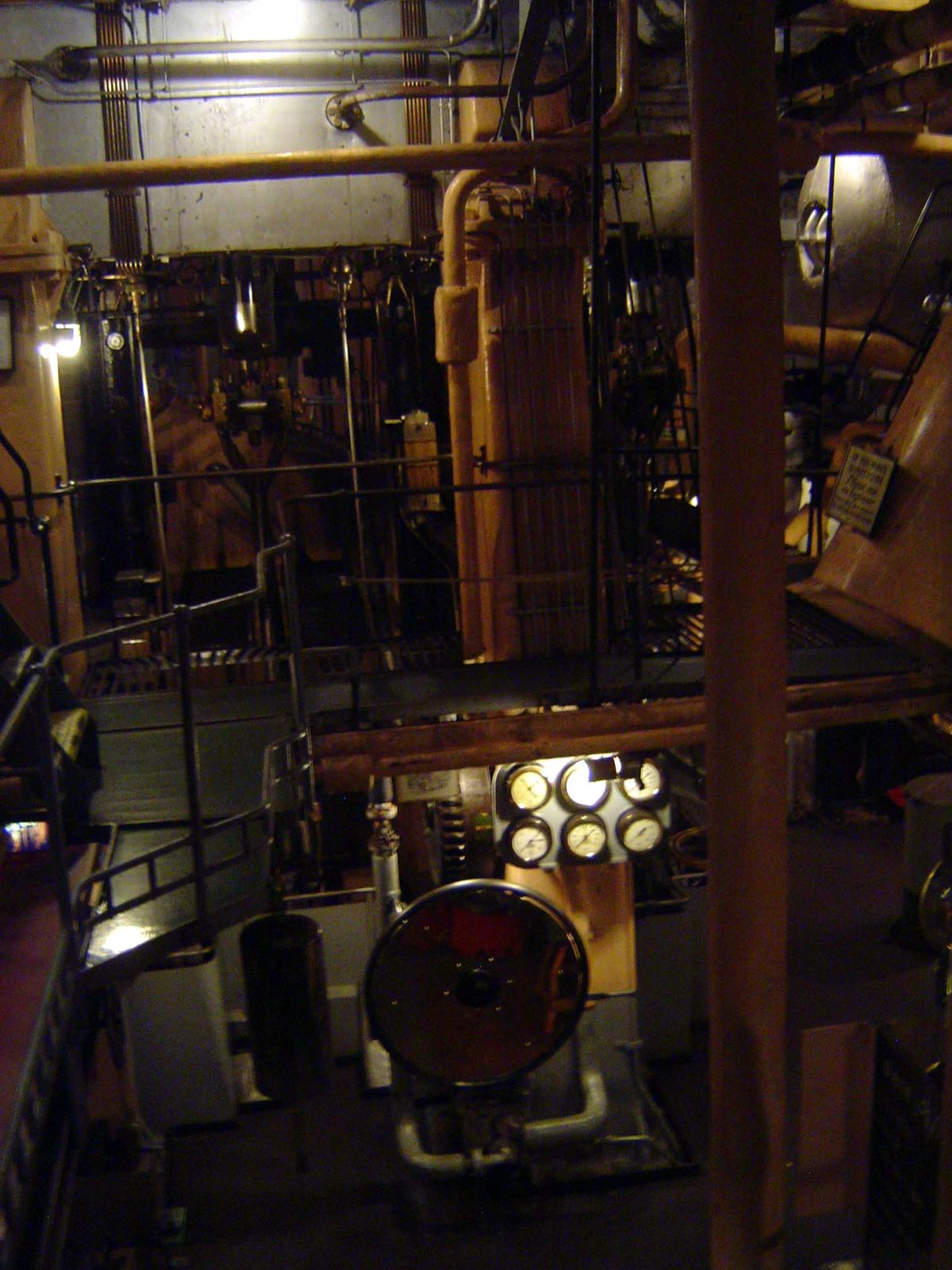 You'd expect her to have diesel engines, but no: steam.