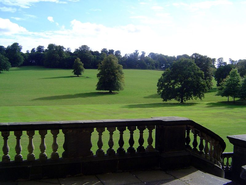 The view from the top of the stairs on the south front. The Kedleston estate by 1650 covered almost 10,000 acres. By the time the house was 