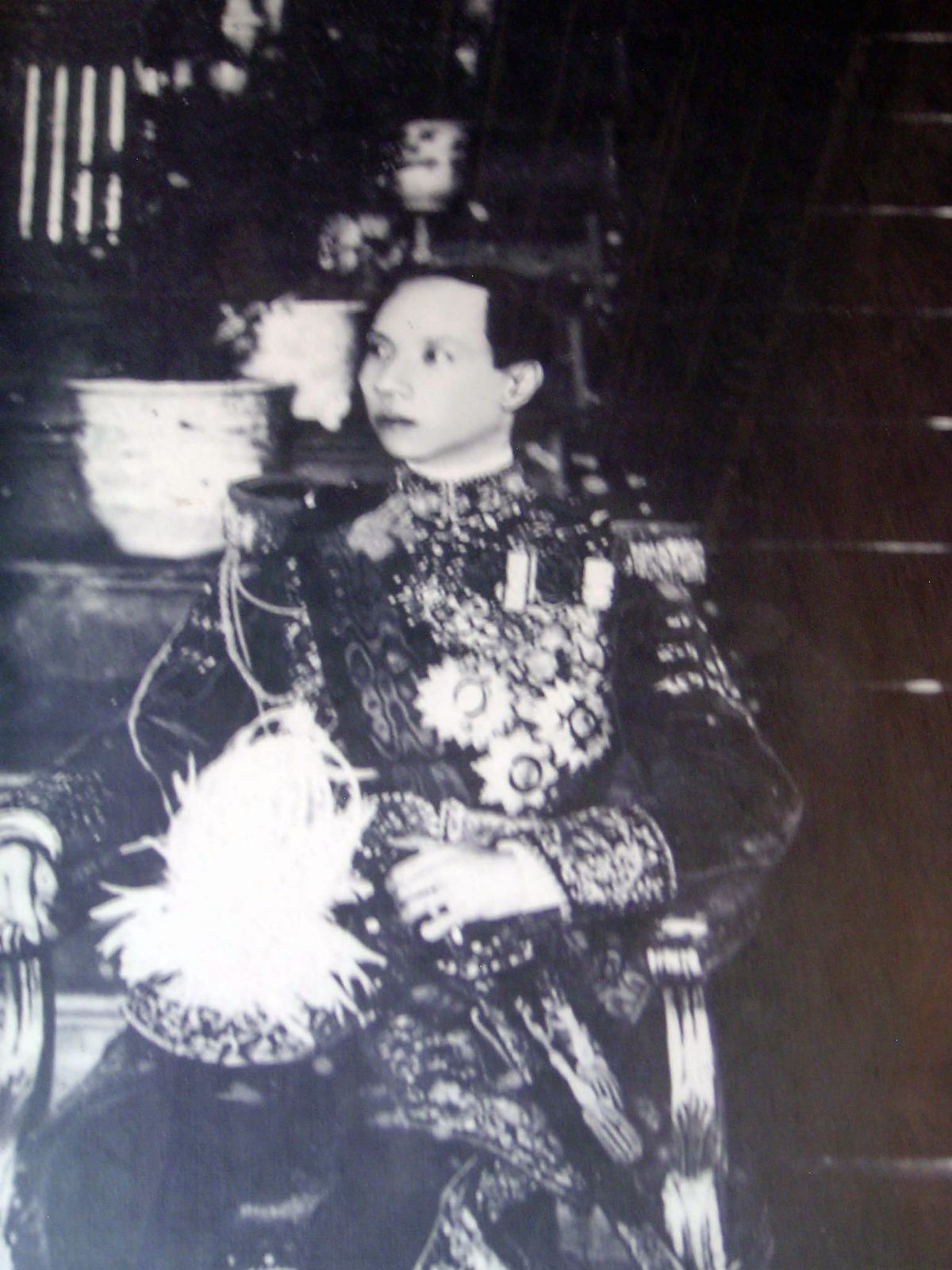 Khai Dinh in French uniform.