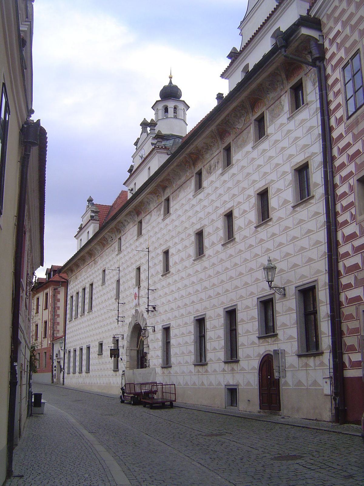 Across the street is a former Jesuit college, now the Hotel Ruze.