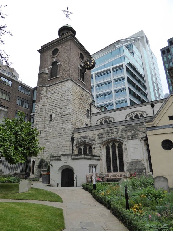 St. Olave's Church is dedicated to the patron saint of Norway, who fought against the Danes in 1014. The present church dates to 1450 but no