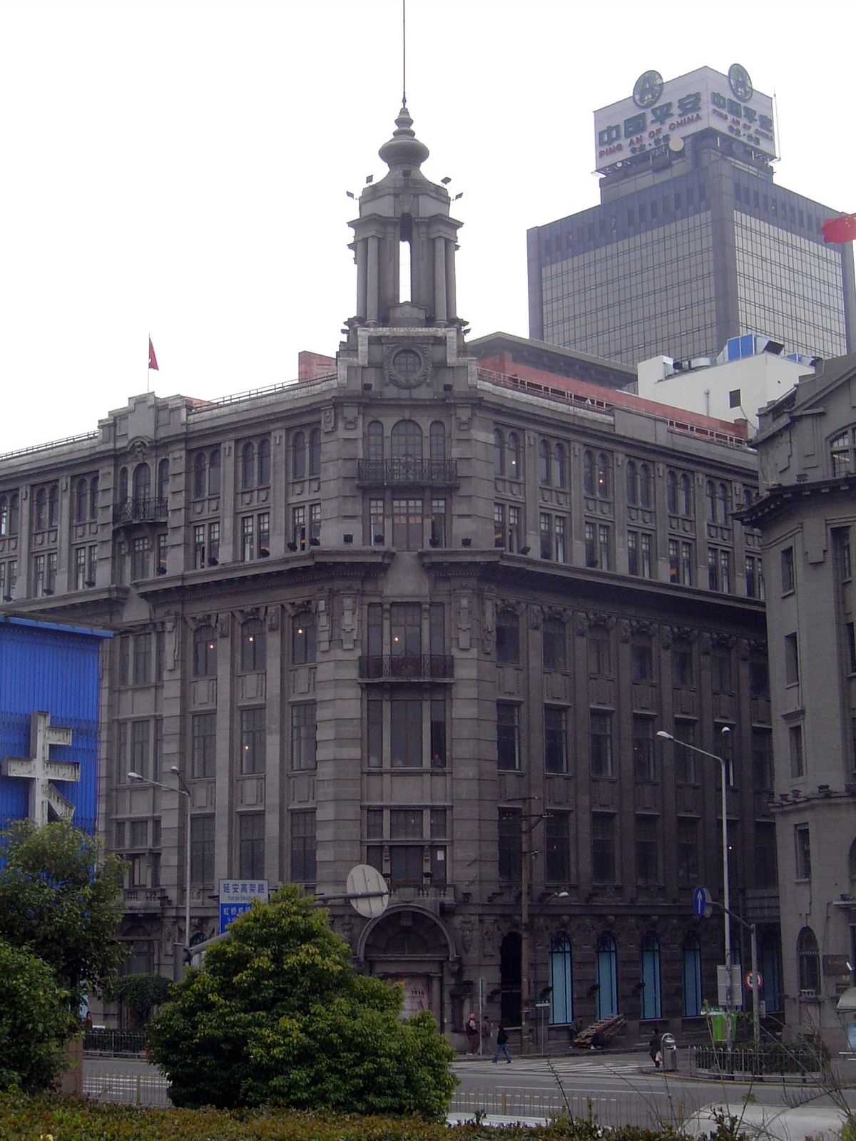 The Union Assurance Company building of 1922, Shanghai's first steel-framed office building; later, it housed the Shanghai Jiatong Real Esta