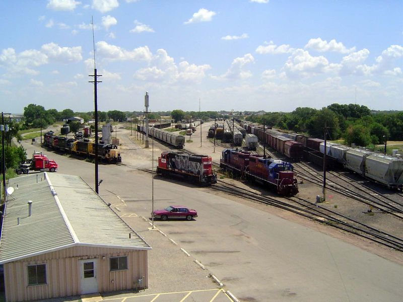 Here's the relocated former Rock Island yard, just south of the river.