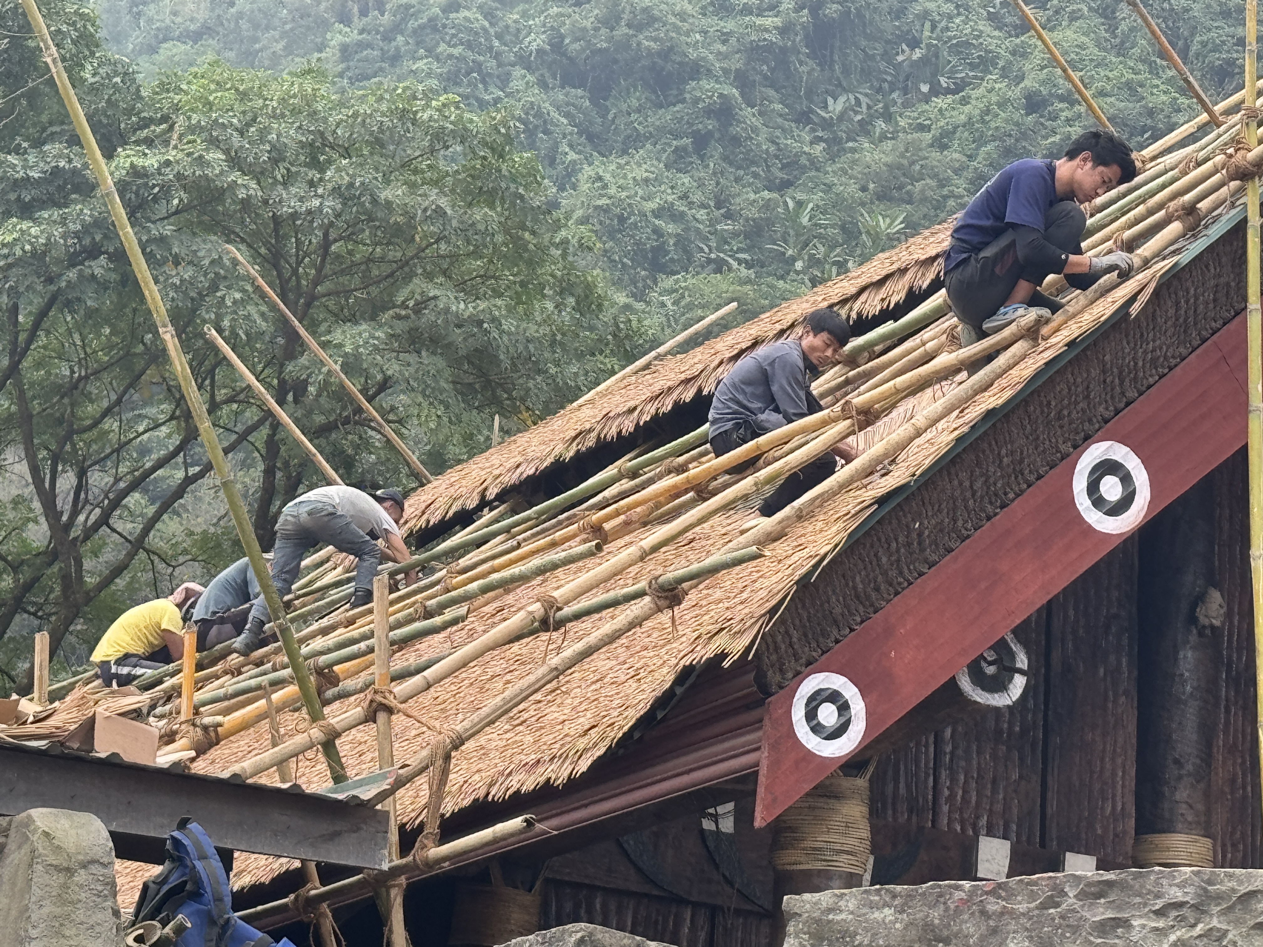 Here's a building under construction to illustrate the style of the Angamis.  It's dismaying.  Why?